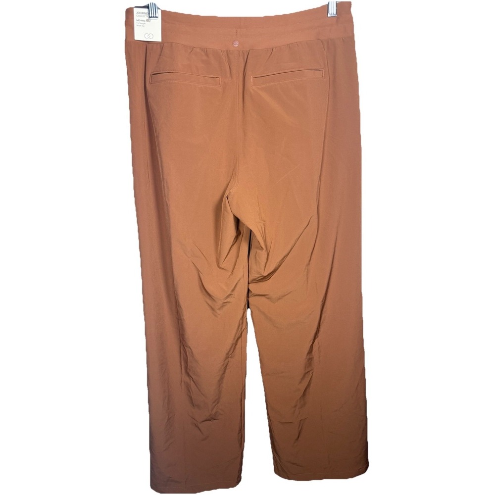 CALIA TrueLight Wide Leg Pants L Brown Rocky Mountain Mid Rise Travel - Picture 3 of 10